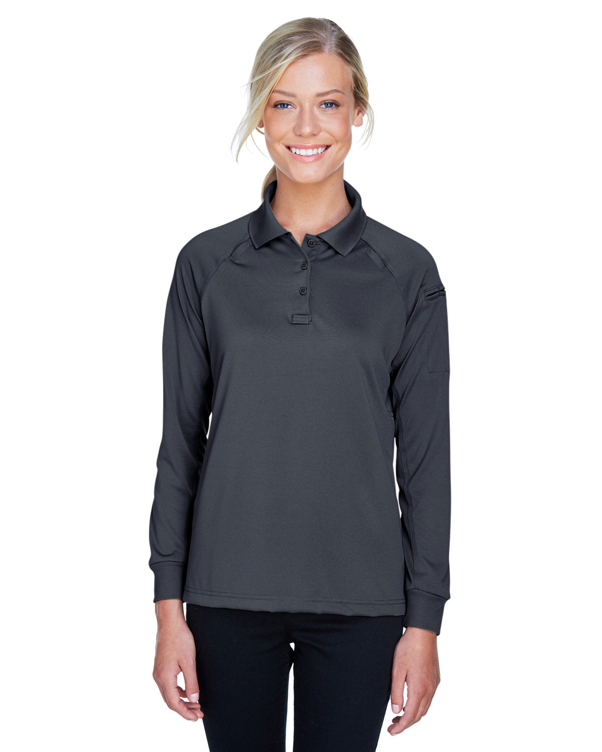 Harriton Women's Advantage Long Sleeve Tactical Polo