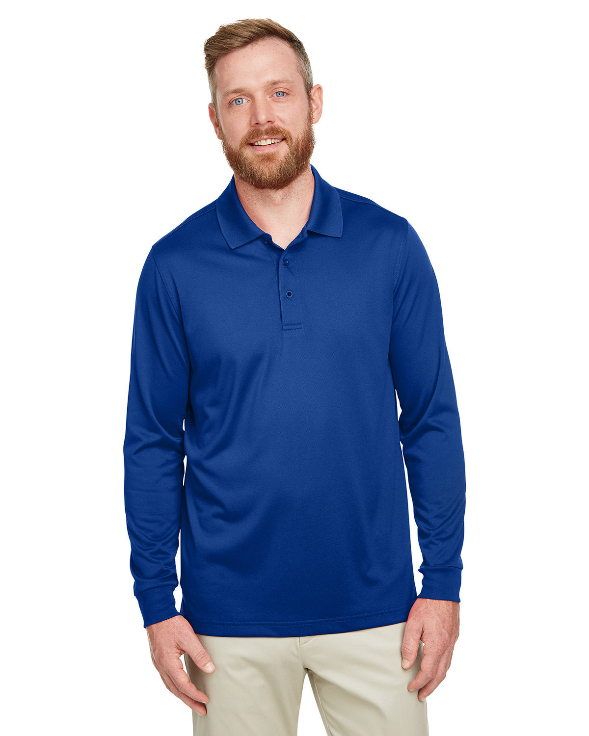 Harriton Men's Advantage Snag Protection Long Sleeve Polo