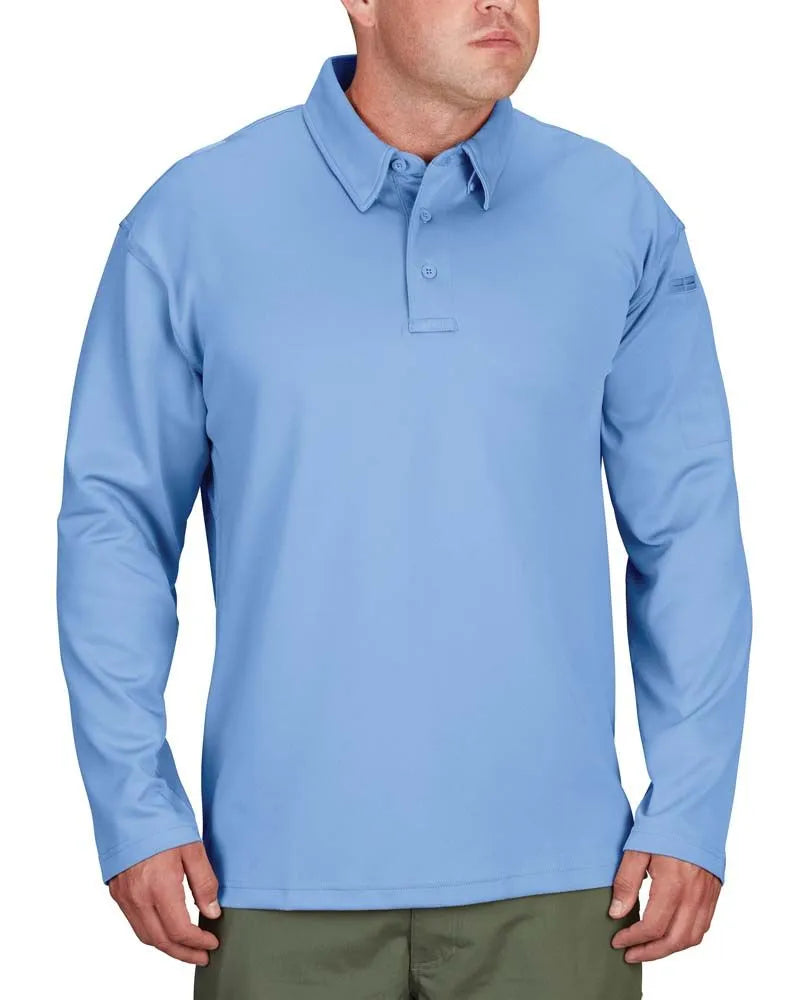 I.C.E.® Men’s Performance Polo – Long Sleeve (Color: Red, Light Blue, Dark Green)