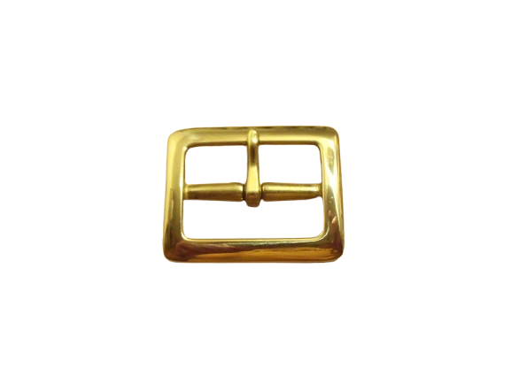 1 3/4" Solid Brass Square Middle Bar Belt Buckle