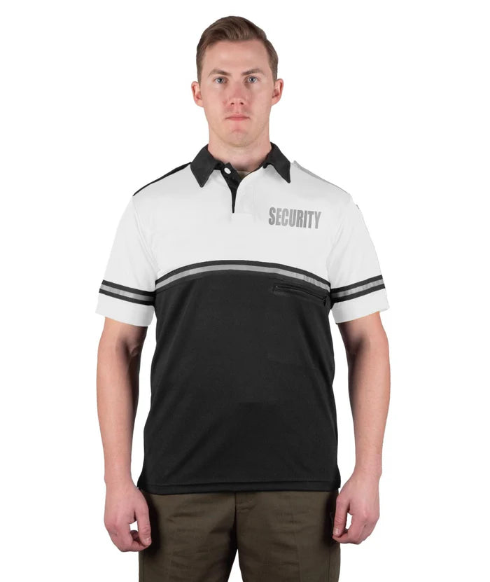 First Class Two Tone Bike Patrol Shirt With Zipper Pocket With Reflective Security ID