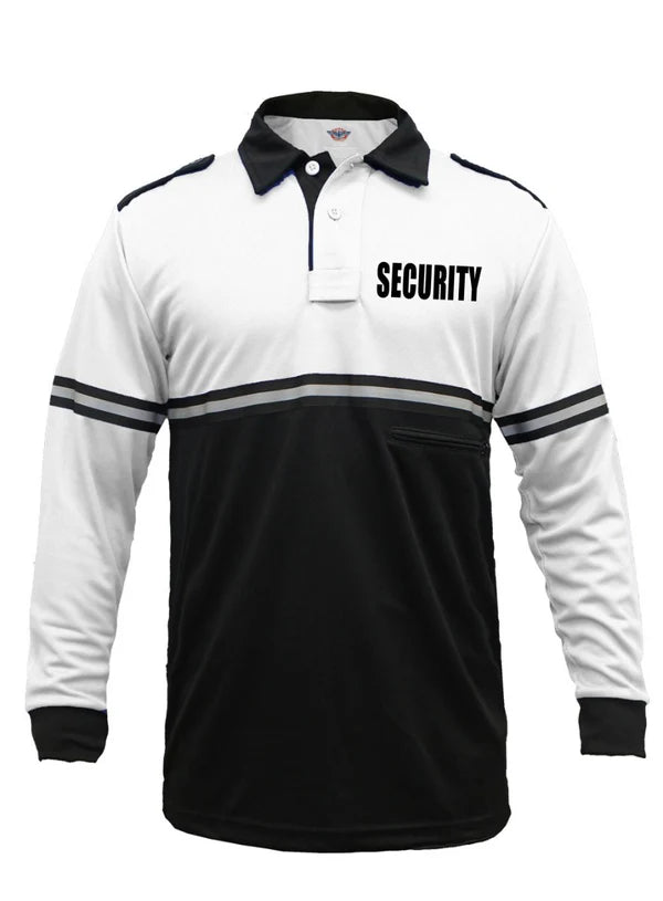 First Class Two Tone With Zipper Pocket Long Sleeve W/ Security ID on Front and Back