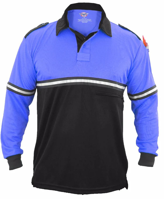First Class Two Tone Long Sleeve Bike Patrol Shirt With Zipper Pocket