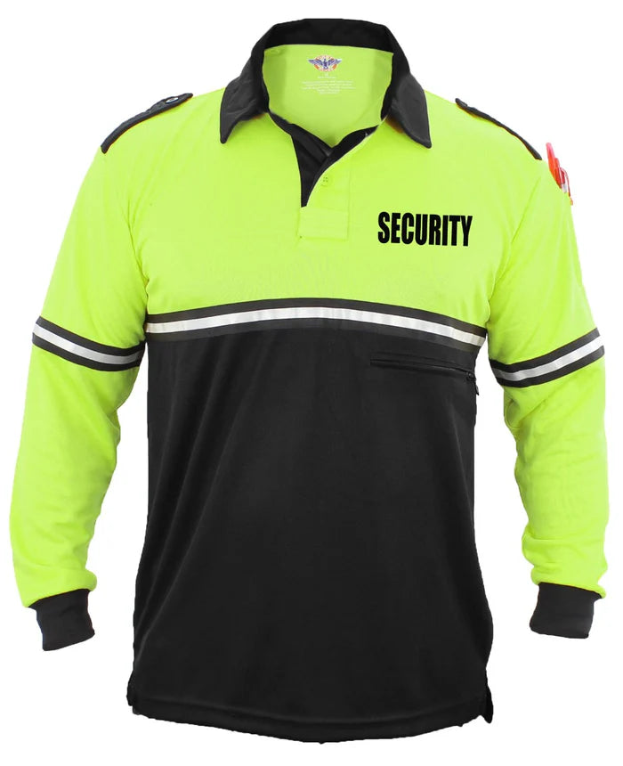 First Class Two Tone With Zipper Pocket Long Sleeve W/ Security ID on Front and Back
