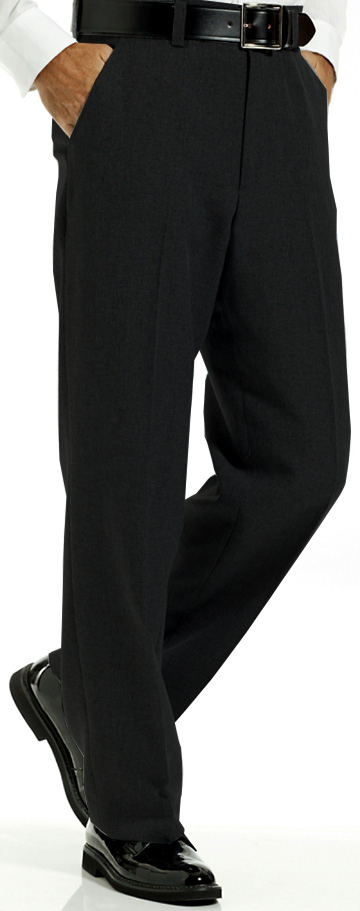 MER MENS POLY SEC PANTS WITH EXTEND Black freeshipping - Image First Uniforms