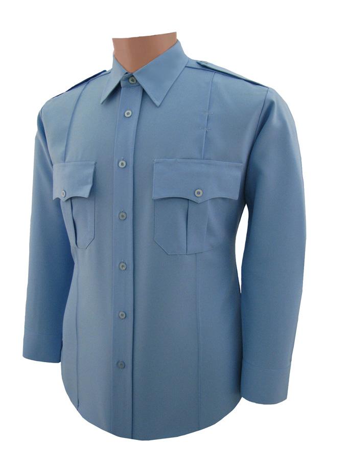 PHI  Polyester Long Sleeve Shirt, Light Blue freeshipping - Image First Uniforms