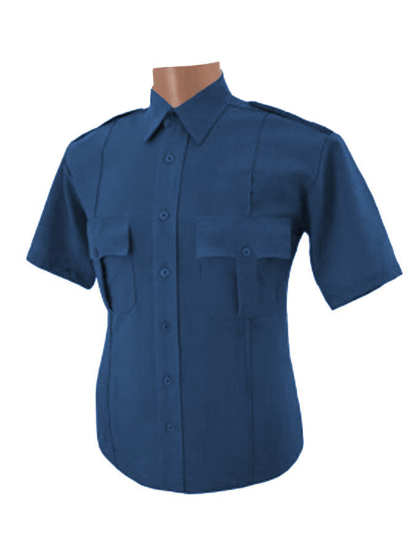 Polyester Short Sleeve, French Blue freeshipping - Image First Uniforms