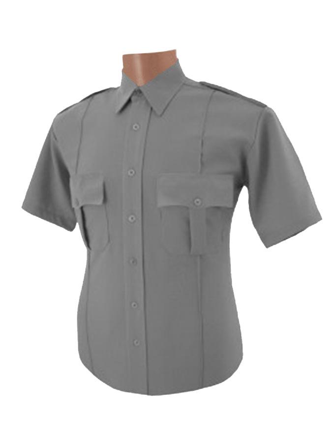 Polyester Short Sleeve Shirt, Grey freeshipping - Image First Uniforms