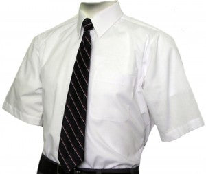 Short Sleeve Mens Dress Shirt, White freeshipping - Image First Uniforms